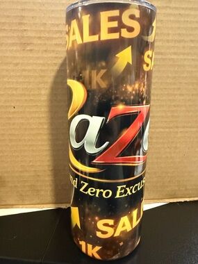 Unbranded Black and Gold 'Sales' Decorative Tumbler